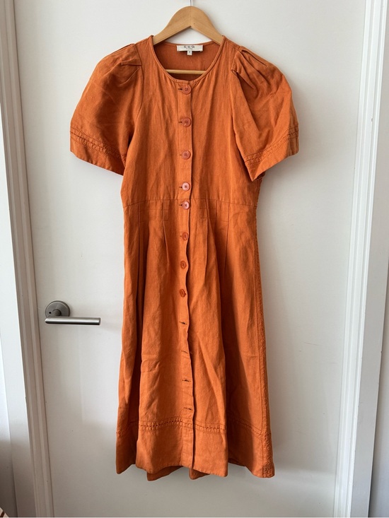 Sea New York Dresses & Skirts - Sea New York Orange Round-Neck Button Top